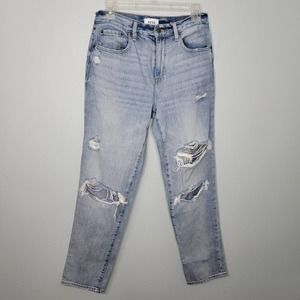 27 Pistola High Rise Distressed Jeans Acid Light Wash Destroyed F